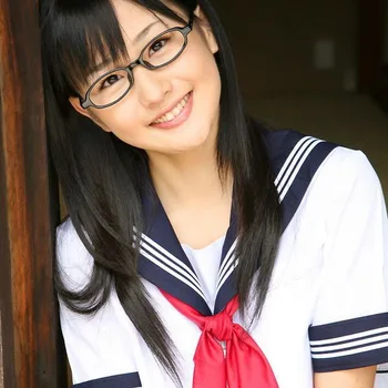 Japansk skole pige uniform | 3 bar hvide , korte ærmer , rød tørklæde matroskrave | cosplay JK ensartet tøj til kvinder